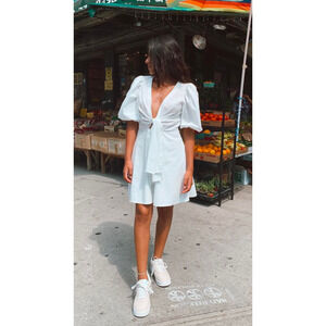 Choosy Plunge Neck Tie Front Dress Size XS NWT